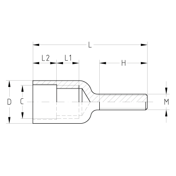 Sicherheitsverbinder M10 | ½" | 52 mm